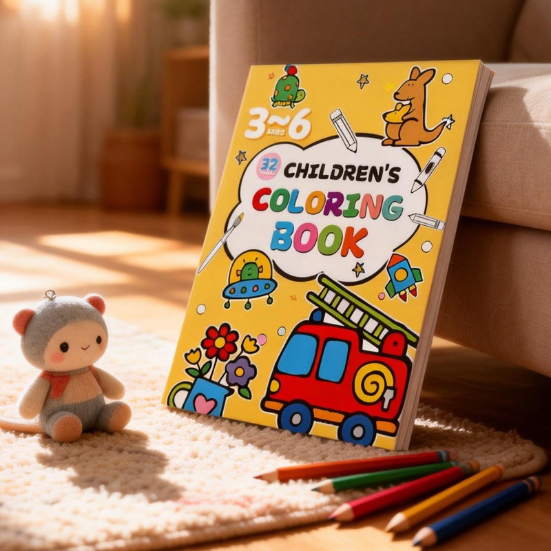 Food And Snacks Coloring Book Bold And Easy - Детская книжка-раскраска с цветными иллюстрациями: животные,