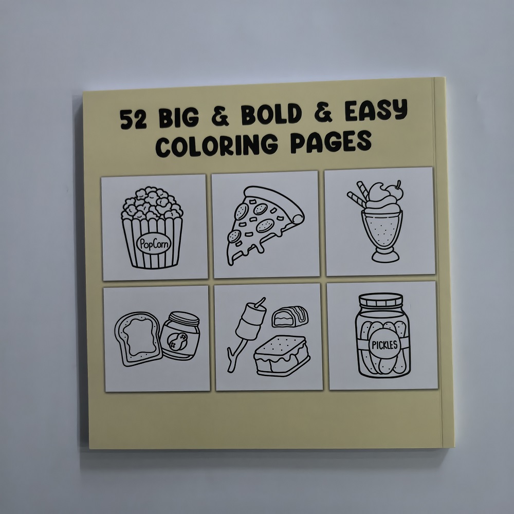 Книжка-раскраска для еды, напи – обзор и цена Food And Snacks Coloring Book Bold And Easy